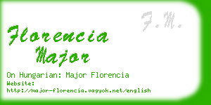 florencia major business card